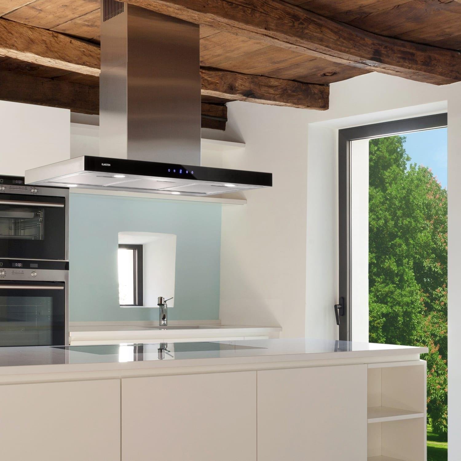 Remy 90cm 630m³/h Hotte Plafond Noire