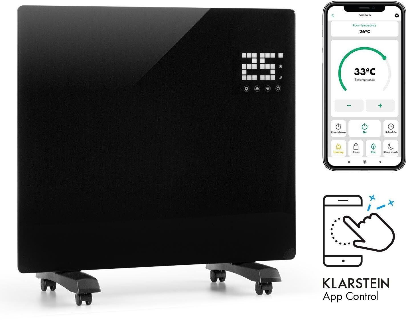 Bornholm 1000W 10m² Convecteur Électrique Noir